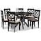 Baxton Studio Jana Sand Upholstered and Dark Brown Finished Wood 7-Piece Dining Set 170-10531-10894 - alternate 1